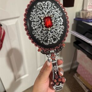 Vampire Gothic Black and Red custom hand Mirror